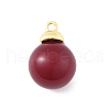 Brass Glass Charms KK-K371-36B-G-1