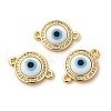 Rack Plating Real 18K Gold Plated Brass Micro Pave Clear Cubic Zirconia Connector Charms ZIRC-L102-04G-07-1
