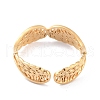 Ion Plating(IP) 304 Stainless Steel Wings Wrap Open Cuff Ring for Women RJEW-L103-20G-3