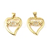 Brass Micro Pave Cubic Zirconia Pendants KK-M324-02D-G-1