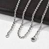 Tarnish Resistant 304 Stainless Steel Cable Chain Necklace Making STAS-P045-02P-4