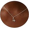 Fashionable Brass Letter Heart Pendant Necklaces for Women FS-WGD0E1D-47-1