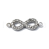 304 Stainless Steel Crystal Rhinestone Connector Charms STAS-Z065-01P-1
