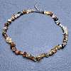 Natural Red Agate Chip Beaded Necklaces for Women IW6789-51-1