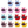  14Pcs 7 Colors Cattle Silicone Beads SIL-TA0001-55-8