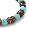 Natural Howlite Stretch Bracelets BJEW-JB05359-04-2