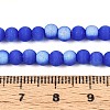 Frosted Opaque Glass Beads Strands GLAA-T032-P4mm-MBB11-4