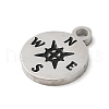 304 Stainless Steel Enamel Pendants STAS-D027-02P-2