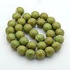 Handmade Fancy Antique Glazed Porcelain Ceramic Round Beads Strands PORC-L019-8mm-10-2