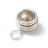 Shell Pearl Round Copper Wire Wrapped Pendants PALLOY-JF03259-01-5