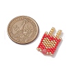 Glass Seed Beaded Pendants PALLOY-MZ00227-02-3