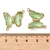 Brass Pave Faceted Glass Connector Charms X-FIND-Z020-04H-3