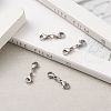 Non-Tarnish 304 Stainless Steel Double Lobster Claw Clasps STAS-E163-57P-B-7