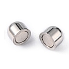 Tarnish Resistant Smooth 304 Stainless Steel Magnetic Clasps with Glue-in Ends STAS-H048-1-3