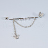 304 Stainless Steel Cubic Zirconia Double Piercing Dangle Cartilage Earrings WG8256B-05-2