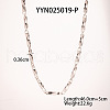 Stainless Steel Twist Link Chain Necklace for Women VF6522-2-1