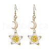 304 Stainless Steel Glass Dangle Earrings EJEW-MZ00375-02-2