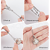 Beebeecraft 3Pcs 3 Styles 304 Stainless Steel Macrame Pouch Necklace Making for Gemstone Nuggets NJEW-BBC0001-25-6