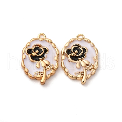 Brass Enamel Pendants KK-Z112-18G-02-1