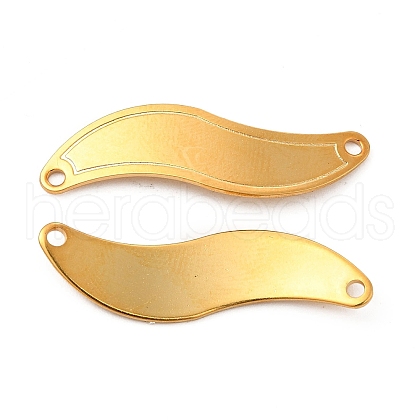 201 Stainless Steel Connector Charms STAS-P320-06G-1