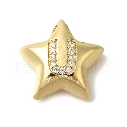 Rack Plating Brass Micro Pave Cubic Zirconia Pendants KK-I722-05G-U-1