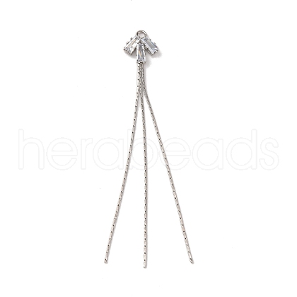 Brass Micro Pave Clear Cubic Zirconia Big Pendants KK-G510-12P-1
