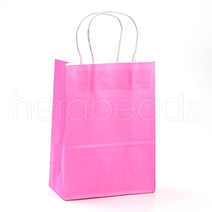 Pure Color Kraft Paper Bags AJEW-G020-A-02-1