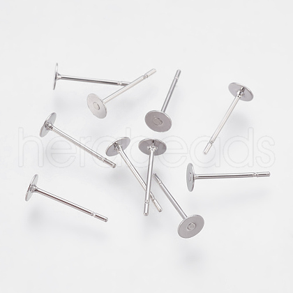 Tarnish Resistant 304 Stainless Steel Stud Earring Findings STAS-P208-02P-01-1
