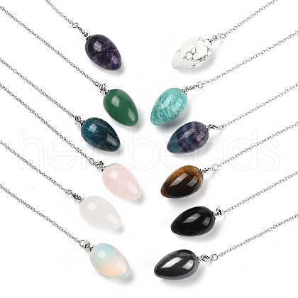 Natural & Synthetic Gemstone Dowsing Pendulums G-B139-04P-1