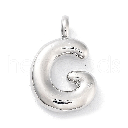 Rack Plating Brass Balloon Letter Pendants X-KK-C050-01P-G-1