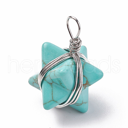 Synthetic Turquoise Pendants G-I220-C02-1