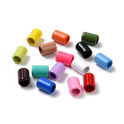 Column Rack Plating Spray Painted Alloy Beads for Jewelry Making X-PALLOY-F291-01-1