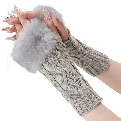 Polyacrylonitrile Fiber Yarn Knitting Fingerless Gloves COHT-PW0001-15H-1