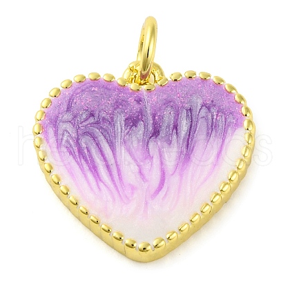 Brass Enamel Pendants KK-S401-17G-F-1