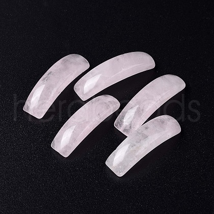  Natural Rose Quartz Connector Charms G-C015-01D-1