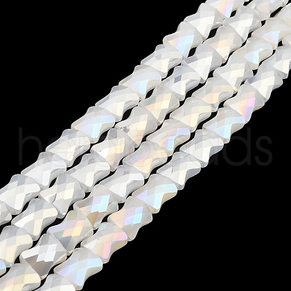 AB Color Plate Glass Beads Strands EGLA-P051-06A-C02-1