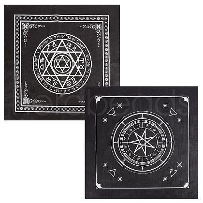 CREATCABIN 2 Sheets 2 Style Non-Woven Fabric Tarot Tablecloth for Divination AJEW-CN0001-62B-1