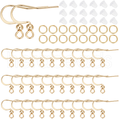 SUNNYCLUE 120Pcs 304 Stainless Steel French Earring Hooks with Ball STAS-SC0008-48-1