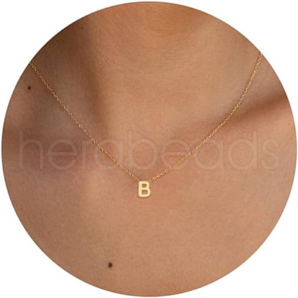 Brass Pendant Initial Necklaces for Women FS-WG1D7F7-15-1