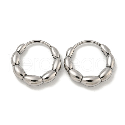 316 Surgical Stainless Steel Hoop Earrings EJEW-D096-19L-AS-1