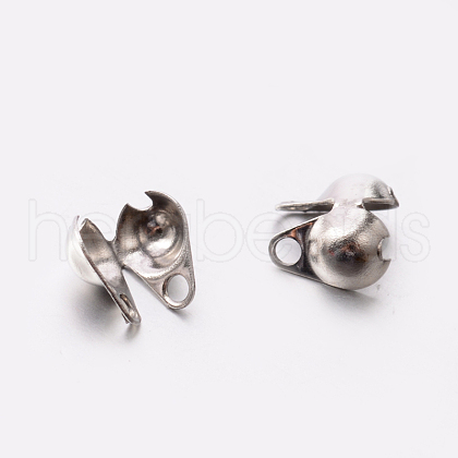 Tarnish Resistant 201 Stainless Steel Bead Tips STAS-E077-17-1
