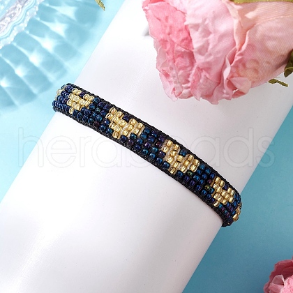Handmade Glass Seed Beaded Bracelets for Women BJEW-MZ00157-02-1