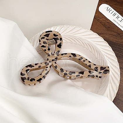 Leopard Print Plastic Claw Hair Clips PW-WG8102A-04-1