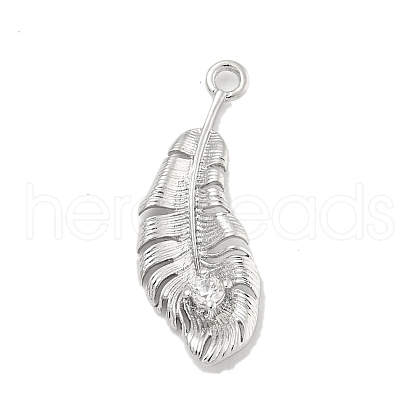 Brass Micro Pave Clear Cubic Zirconia Pendants KK-U015-12P-1