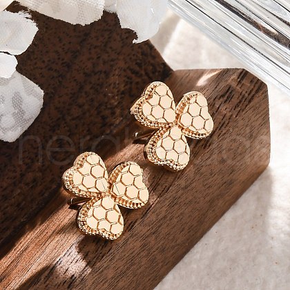 Brass Stud Earrings EJEW-D288-11G-1