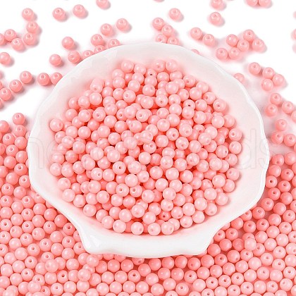 Opaque Baking Painted Glass Beads DGLA-T004-02G-1