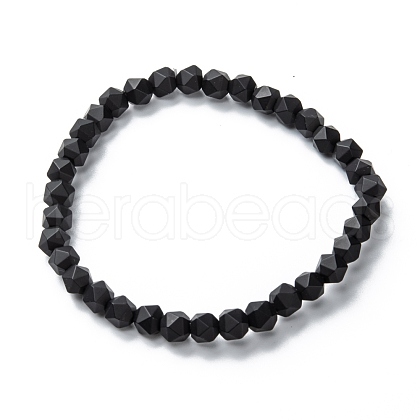 Frosted Glass Beads Stretch Bracelets BJEW-I296-10B-02-1