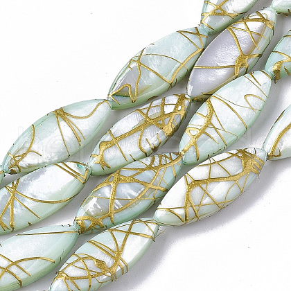 Drawbench Freshwater Shell Beads Strands X-SHEL-T014-008B-03-1