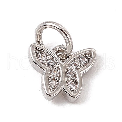 Brass Micro Pave Cubic Zirconia Charms ZIRC-F132-16P-1