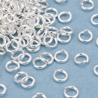 Rack Plating Brass Jump Rings KK-O139-18A-S-1